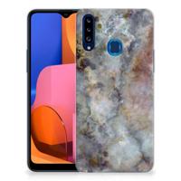Samsung Galaxy A20s | TPU | Siliconen hoesje | Marmer Grijs