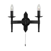 Searchlight Kasteel wandlampjeCartwheel II - 2422-2BK Searchlight Kasteel wandlampjeCartwheel II - 2422-2BK