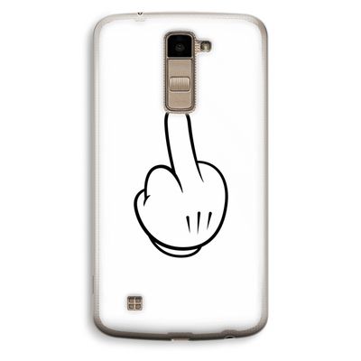 Middle finger white: LG K10 (2016) Transparant Hoesje