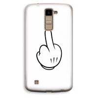 Middle finger white: LG K10 (2016) Transparant Hoesje