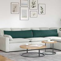 VidaXL Sofa kussens 2 pcs donkergroen 145 x 40 cm stof