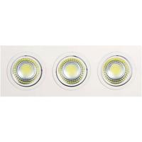 LED Inbouwspot 3-lichts 15W 6400K - Kantelbaar Mat Wit 255x93mm