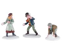 Snowball skirmish, set of 3 - Lemax