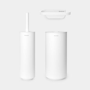 MindSet toiletaccessoires, set van 3 - Mineral Fresh White