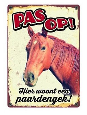 Plenty Gifts waakbord blik paard