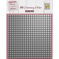 Nellie's Choice • 3d embossing folder achtergrond blokjes 15x15cm