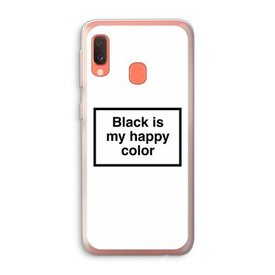 Black is my happy color: Samsung Galaxy A20e Transparant Hoesje