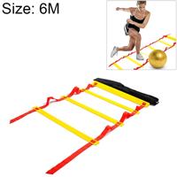 De dikke sectie 6 meter 12 knopen tempo opleiding taaie duurzame zachte Ladder voetbal Training slijtvaste Ladder Rope(Yellow)