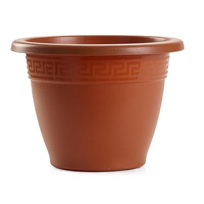 Plasticforte Plantenpot - terracotta bruin - 20x15 cm - bloempot - kunststof - rond