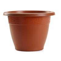 Plasticforte Plantenpot - terracotta bruin - 20x15 cm - bloempot - kunststof - rond
