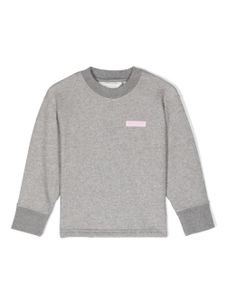 Palm Angels Kids sweat à effet métallisé - Gris