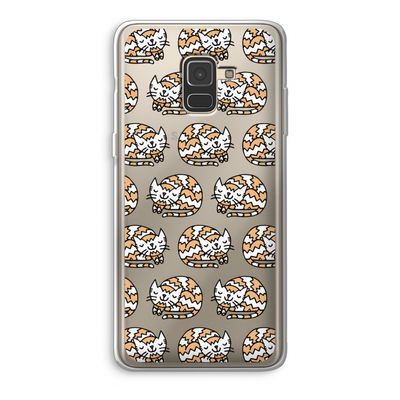 Slapende poes: Samsung Galaxy A8 (2018) Transparant Hoesje