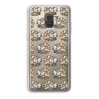 Slapende poes: Samsung Galaxy A8 (2018) Transparant Hoesje