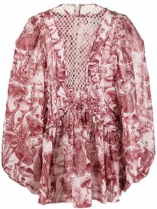 Stella McCartney robe courte imprimée - Tons neutres