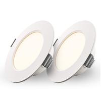 HOFTRONIC™ Set van 2 Georgia LED platte Inbouwspots wit - inbouwdiepte 25mm - 6W 490lm - Rond - 2700K warm Wit - Ø120 mm - IP20 voor binnen HOFTRONIC™ Set van 2 Georgia LED platte Inbouwspots wit - inbouwdiepte 25mm - 6W 490lm - Rond - 2700K warm Wit - Ø120 mm - IP20 voor binnen