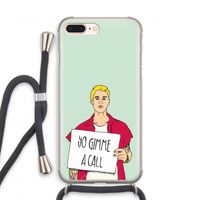 Gimme a call: iPhone 7 PLUS Transparant Hoesje met koord