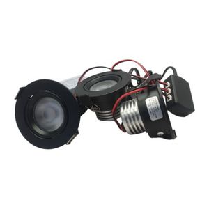 Set 3 x 4 Watt dimbare led inbouwspots Zwart - 2700K