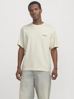 Jack & Jones Jorislington Type Tee Ss Crew Neck Sn Print T-shirts 4707759 Antique White