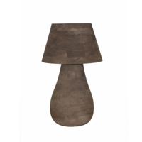 Peake Bruine Mango Houten Ronde Tafellamp Groot