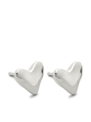 Monica Vinader puces d'oreilles Heart en agent - Argent