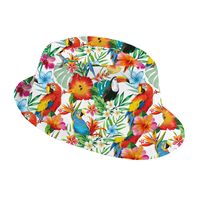 Verkleed hoedje voor Tropical Hawaii party - Summer/jungle print - volwassenen - Carnaval/thema fees - thumbnail
