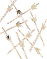 HEMA Rietjes papier prinses - 10 stuks (roze)