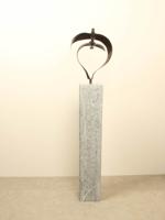 Bronzen beeld 2 vogels boven elkaar, 34 cm Bronzen beeld 2 vogels boven elkaar, 34 cm