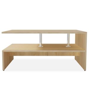 The Living Store Salontafel Modern Eiken - 90 x 59 x 42 cm - Stabiel en Duurzaam