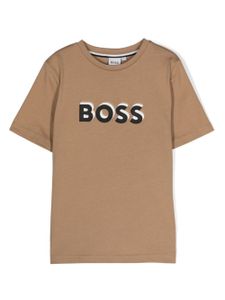 BOSS Kidswear t-shirt en coton à logo imprimé - Tons neutres