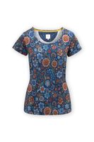 Pip Studio Top Korte Mouw Señorita Pip Donker Blauw XXL