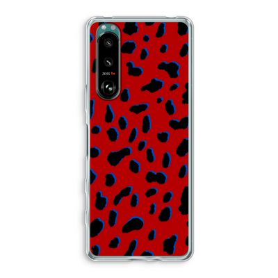 Red Leopard: Sony Xperia 5 III Transparant Hoesje