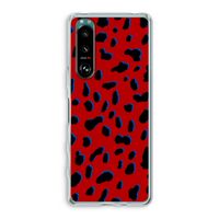 Red Leopard: Sony Xperia 5 III Transparant Hoesje
