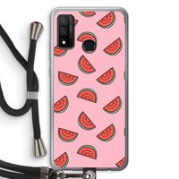 Watermeloen: Huawei P Smart (2020) Transparant Hoesje met koord