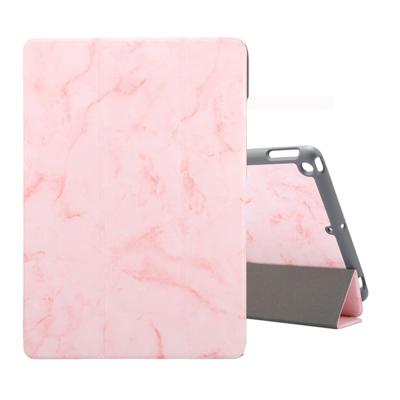 Voor iPad 10 2 inch marmer textuur patroon horizontale Flip lederen draagtas met drie-vouwen houder & Pensleuf & slaap/Wake-up functie (roze)