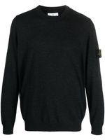 Stone Island Compass-patch virgin-wool jumper - Gris