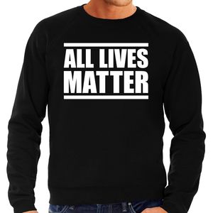 All lives matter politiek protest / betoging trui anti discriminatie zwart voor heren 2XL  -