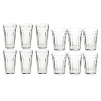 Set 12x stuks Lorenz-serie water/drink glazen 250 en 350 ml van glas - Drinkglazen