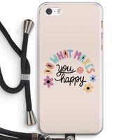 Happy days: iPhone 5 / 5S / SE Transparant Hoesje met koord