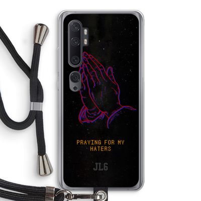 Praying For My Haters: Xiaomi Mi Note 10 Transparant Hoesje met koord