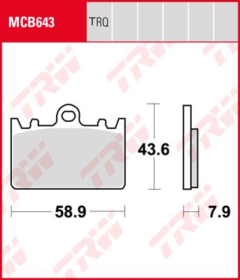 TRW Remblokken, en remschoenen voor de moto, MCB643TRQ Sinter track