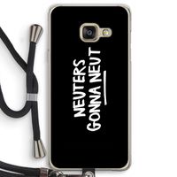 Neuters (zwart): Samsung Galaxy A3 (2016) Transparant Hoesje met koord