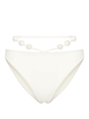 Magda Butrym bas de bikini à perles - Blanc