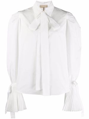 Elie Saab chemise à manchettes évasées - Blanc