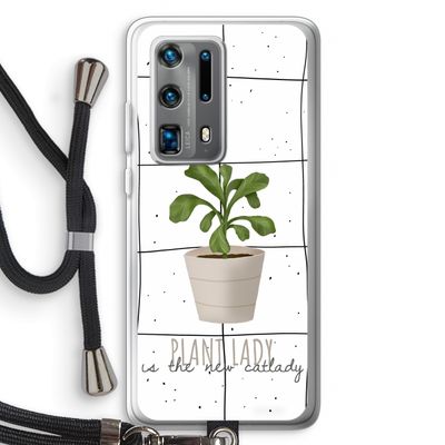 Kamerplant op vensterruit: Huawei P40 Pro Plus Transparant Hoesje met koord