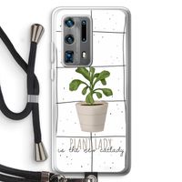 Kamerplant op vensterruit: Huawei P40 Pro Plus Transparant Hoesje met koord