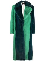 ROTATE BIRGER CHRISTENSEN manteau bicolore en fourrure artificielle - Vert - thumbnail