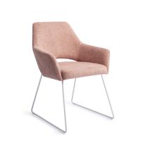 Jesper Home Eetkamerstoel 'Yanai' Slide White, kleur Pink Punch