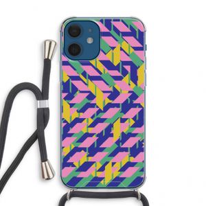 Skew Blush 1: iPhone 12 mini Transparant Hoesje met koord