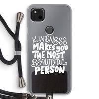 The prettiest: Pixel 4a Transparant Hoesje met koord