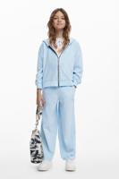 Sweatshirt met oortjes en strass-logo - BLUE - 11/12